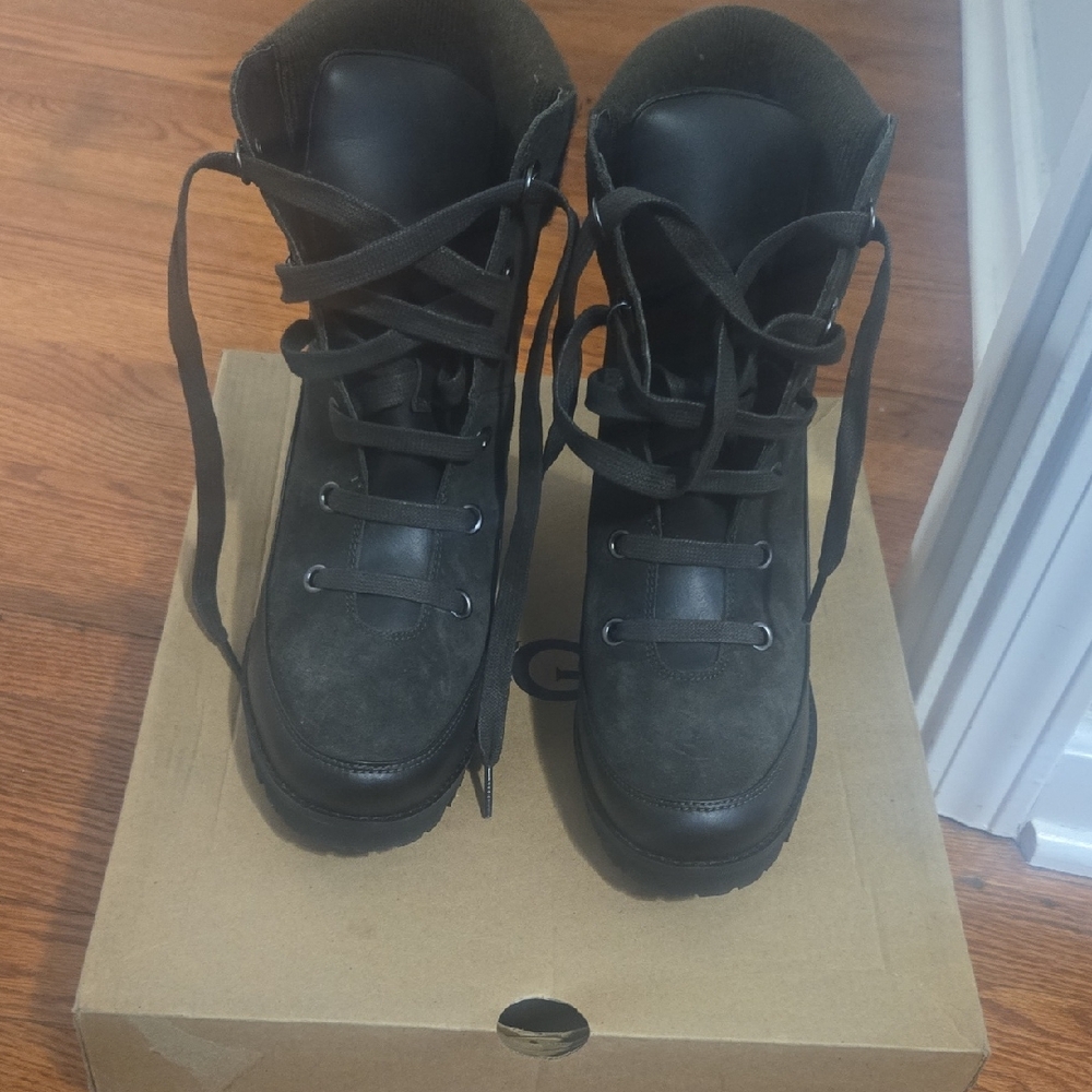 UGG Black Lace Up Boots